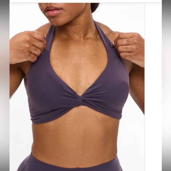 Buff bunny collection Twist-Front Sports  poshknit twist halter purple shadow - Picture 6 of 7